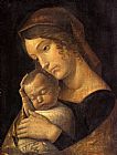 Sleeping Canvas Paintings - Madonna with Sleeping Child